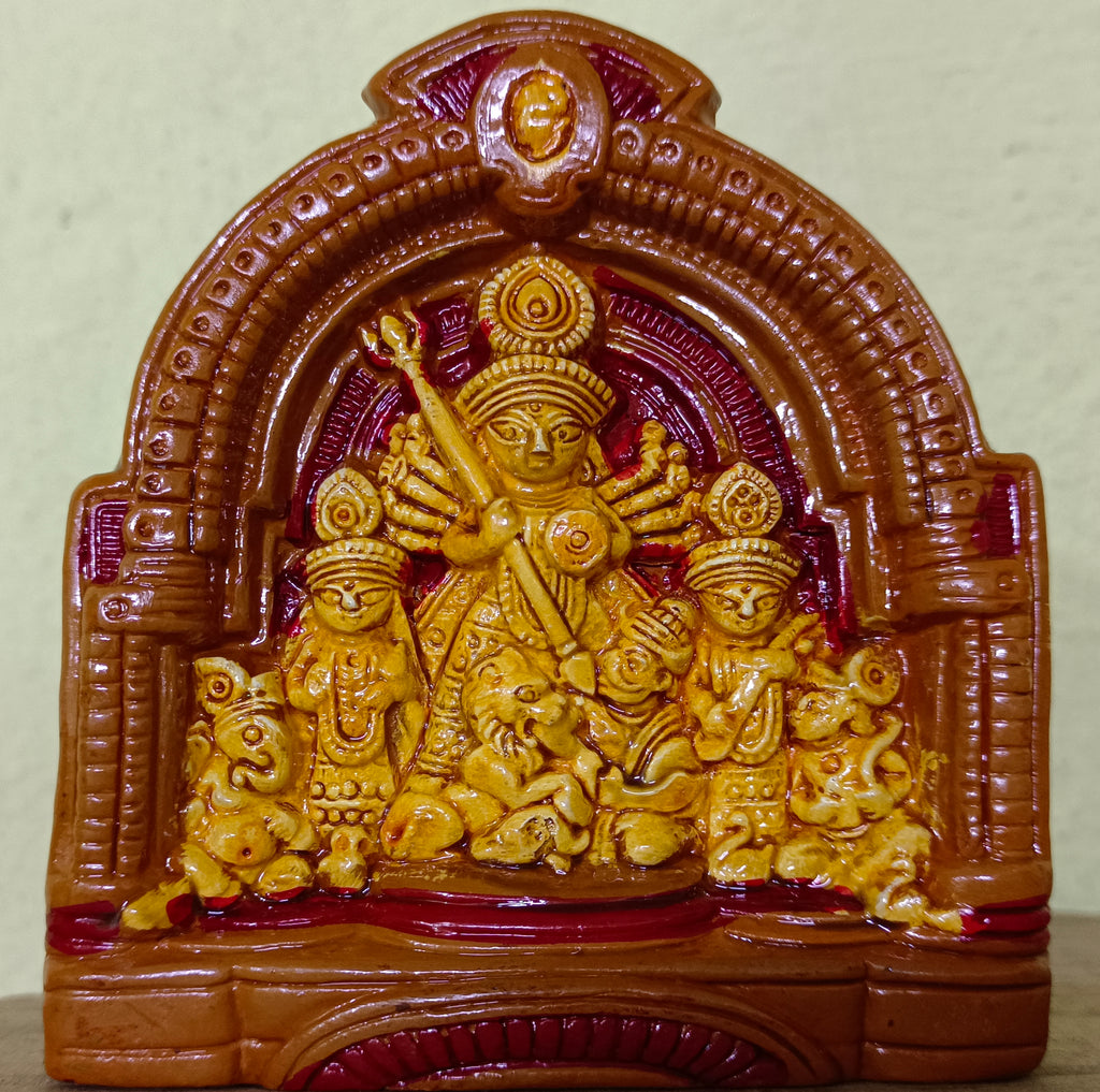 Terracotta Durga Family Idol – Handcrafted