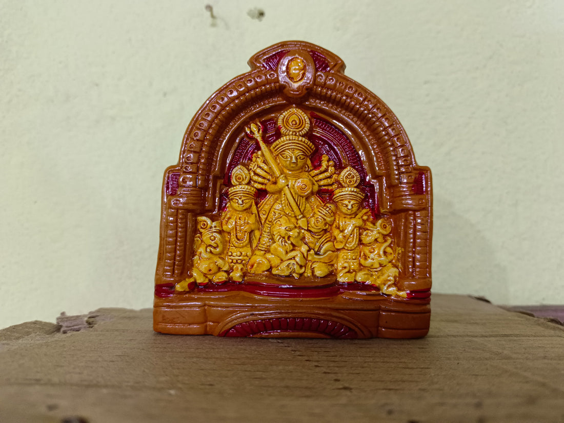 Terracotta Durga Family Idol – Handcrafted